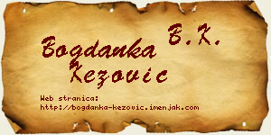 Bogdanka Kezović vizit kartica